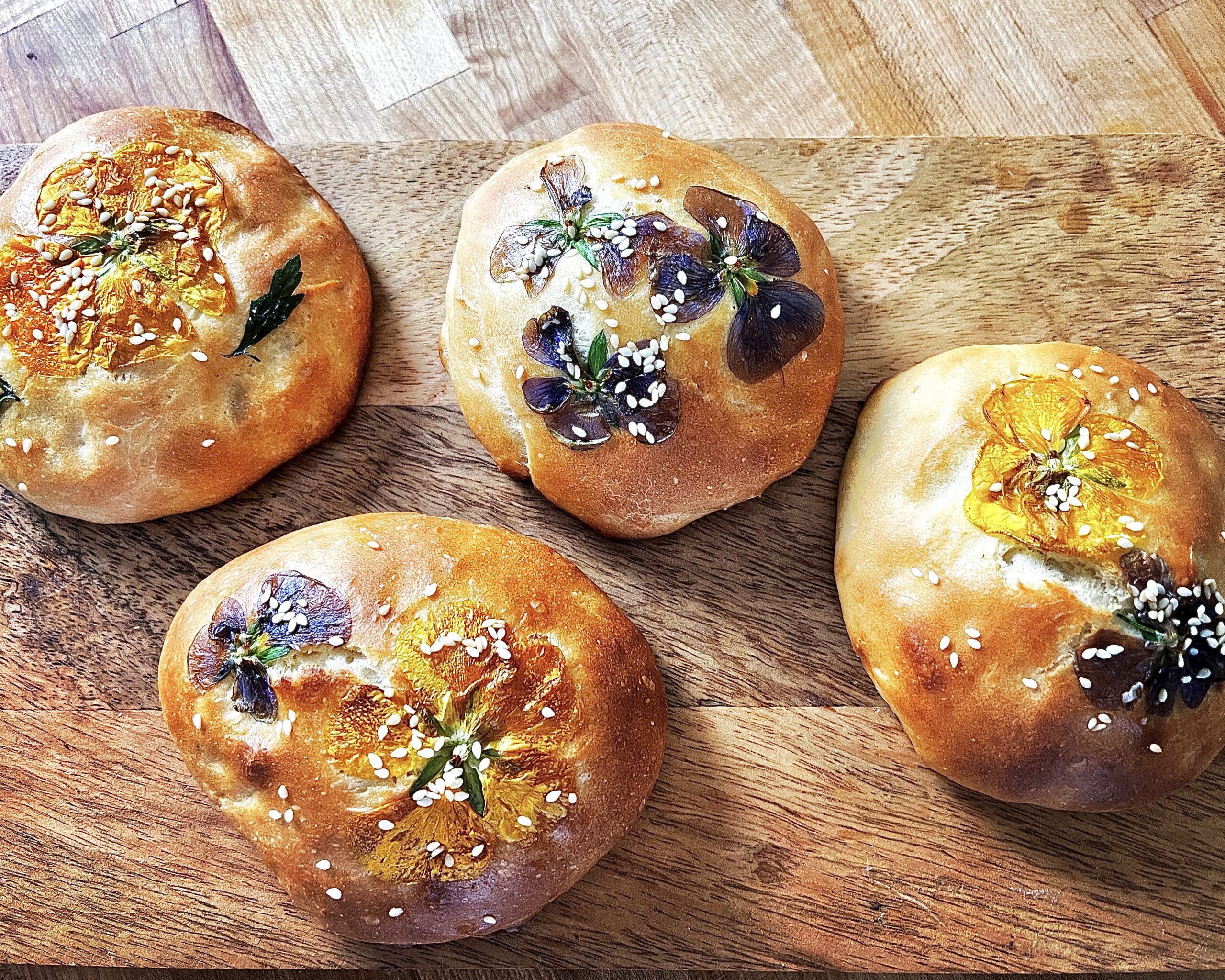 edible pansies for bread recipe