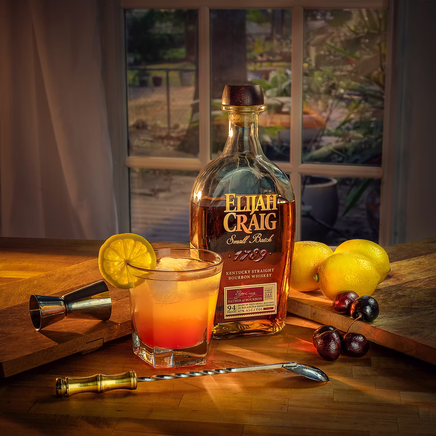 sumer cocktails cherry blossom bourbon cocktail recipe